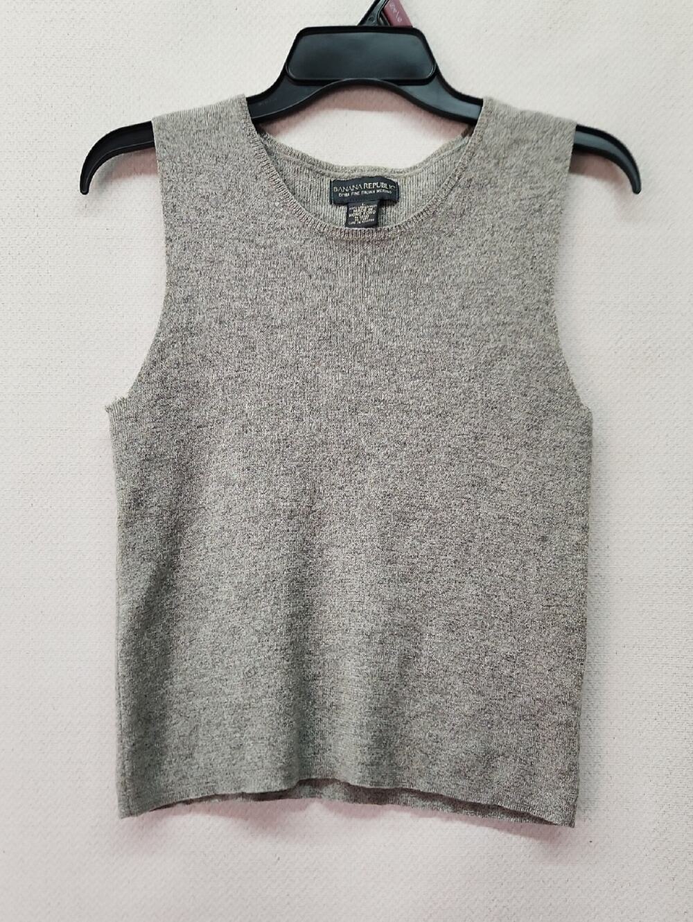 Banana Republic Heather Gray Sleeveless Knit Top